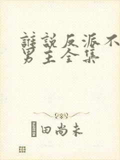 谁说反派不能当男主全集