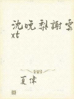 沈晚梨谢云迟txt封面