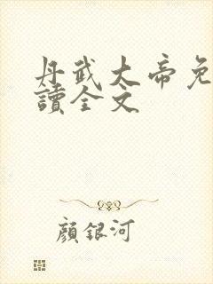 丹武大帝免费阅读全文