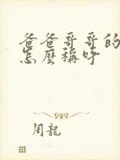爸爸哥哥的孙子怎么称呼