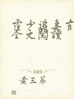 霍少追妻有点忙全文阅读