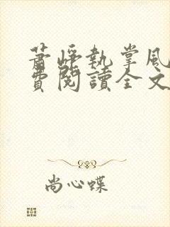 萧峥执掌风云免费阅读全文1371章