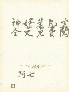 神婿叶凡完整版全文免费阅读