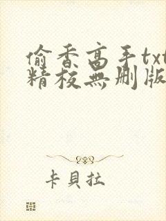 偷香高手txt精校无删版