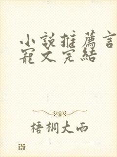 小说推荐言情甜宠文完结