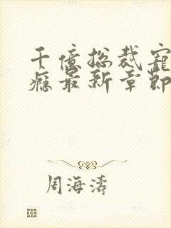 千亿总裁宠妻上瘾最新章节列表