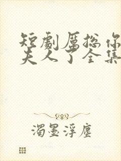 短剧厉总你找错夫人了全集免费封面