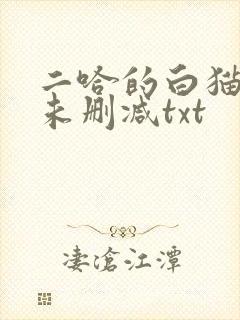 二哈的白猫师尊未删减txt