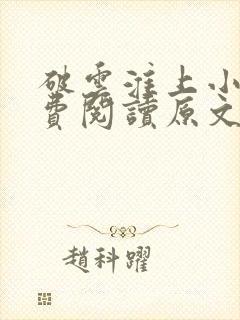 破云淮上小说免费阅读原文