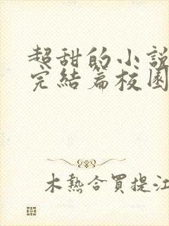超甜的小说推荐完结篇校园