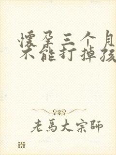 怀孕三个月了能不能打掉孩子