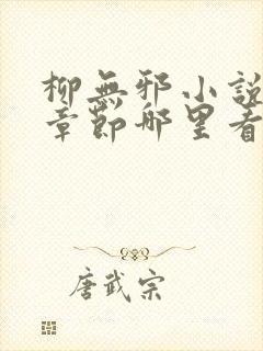 柳无邪小说最新章节哪里看