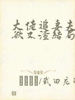 大佬追妻夫人又欲又渣结局免费阅读
