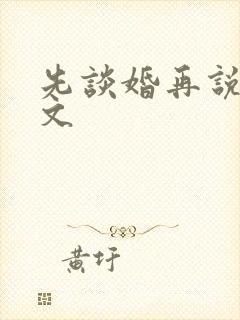 先谈婚再说爱全文
