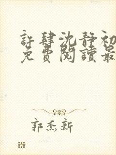 许肆沈静初全文免费阅读最新章节封面