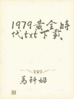 1979黄金时代txt下载封面