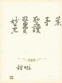 妙医圣手叶皓轩免费读封面