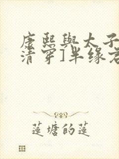 康熙与太子妃[清穿]半缘君