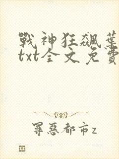 战神狂飙叶无缺txt全文免费下载