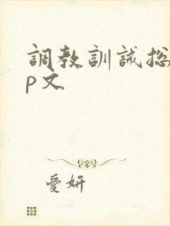 调教训诫总裁sp文