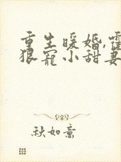 重生暖婚,霍总狠宠小甜妻封面