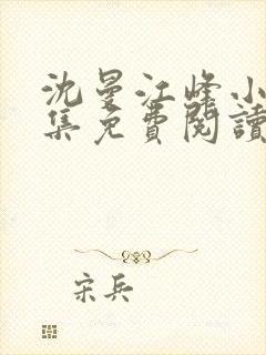 沈曼江峰小说全集免费阅读封面