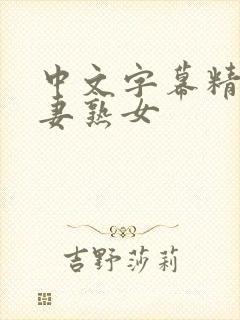 中文字幕精品人妻熟女