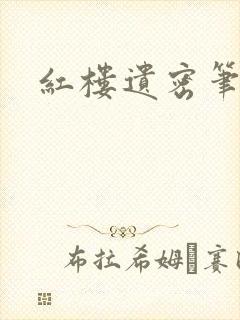红楼遗密笔趣阁