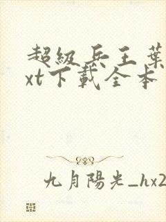 超级兵王叶谦txt下载全本