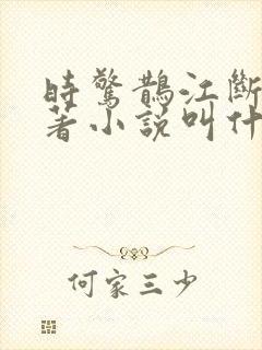 时惊鹊江断云原著小说叫什么名字