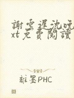 谢云迟沈晚梨txt免费阅读封面