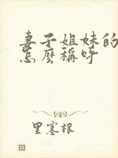 妻子姐妹的丈夫怎么称呼