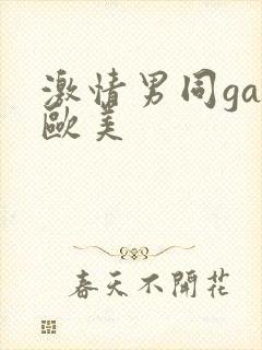 激情男同gay欧美