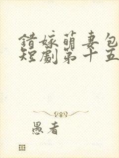 错嫁萌妻包甜的短剧第十五集封面