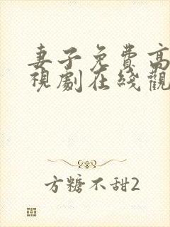 妻子免费高清电视剧在线观看韩剧