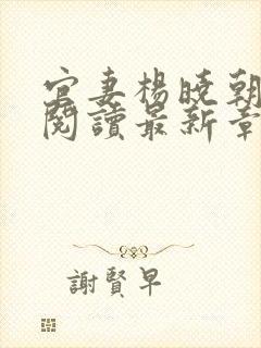 官妻杨晓朝免费阅读最新章节