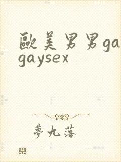 欧美男男gaygaysex