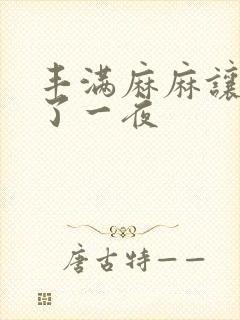 丰满麻麻让我爽了一夜