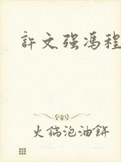 许文强冯程程封面