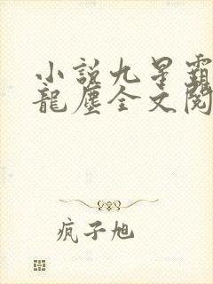 小说九星霸体诀龙尘全文阅封面