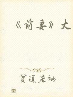《前妻》大结局封面