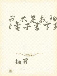 我不是戏神txt电子书下载封面