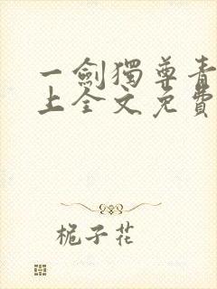一剑独尊青鸾峰上全文免费阅读正版封面