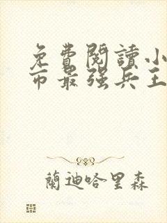 免费阅读小说都市最强兵王封面