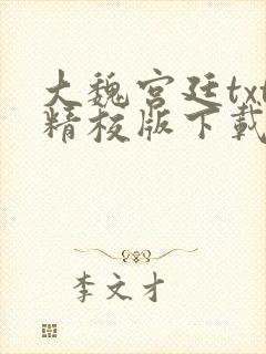 大魏宫廷txt精校版下载