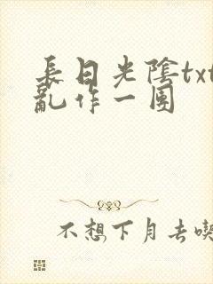 长日光阴txt乱作一团