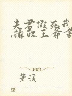 夫君假死我高嫁,摄政王爷舍命宠短剧