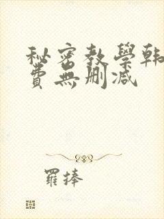 秘密教学韩漫免费无删减