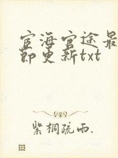 宦海官途最新章节更新txt