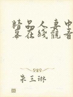 精品人妻中文字幕在线观看